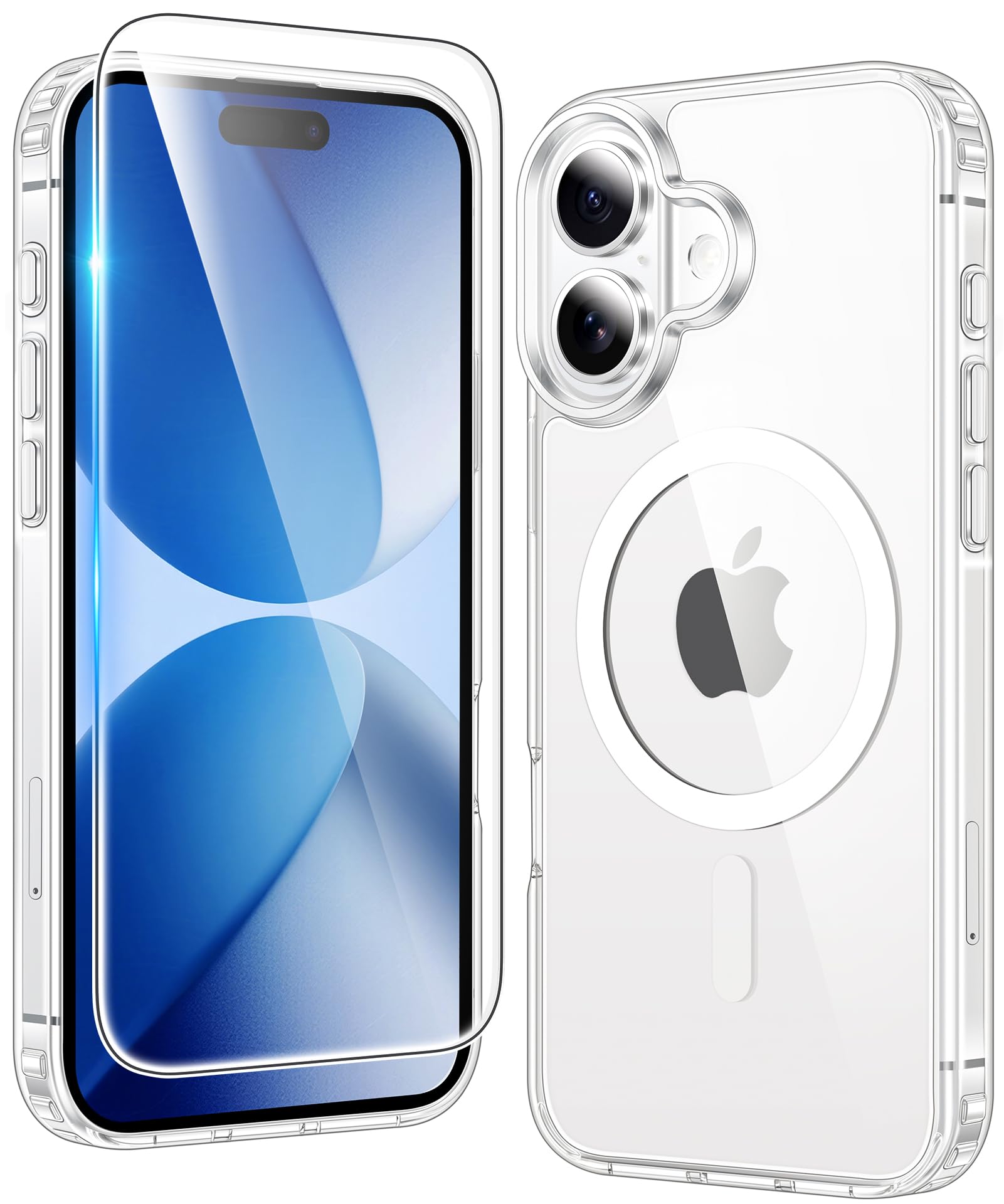 ふみ iPhone FNTCASE for iPhone 17 Case Clear: Magnetic Phone Cases with Screen